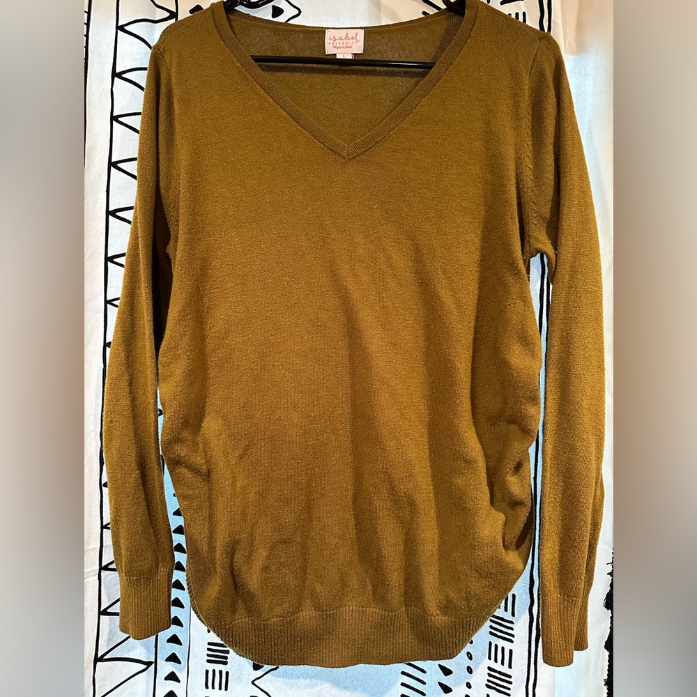 Size Large- Olive Green- Ingrid & Isabel Maternity Sweater